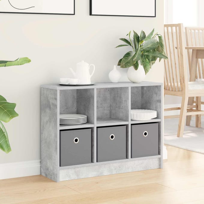 vidaXL - Dressoir - Beton - Grijs - 73,5 - x - 22,5 - x - 53,5 - cm