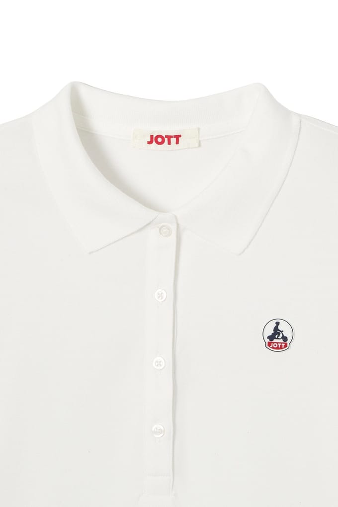 JOTT Franca Polo White Maat: XS | Poloshirts Outlet | Dames | Wit