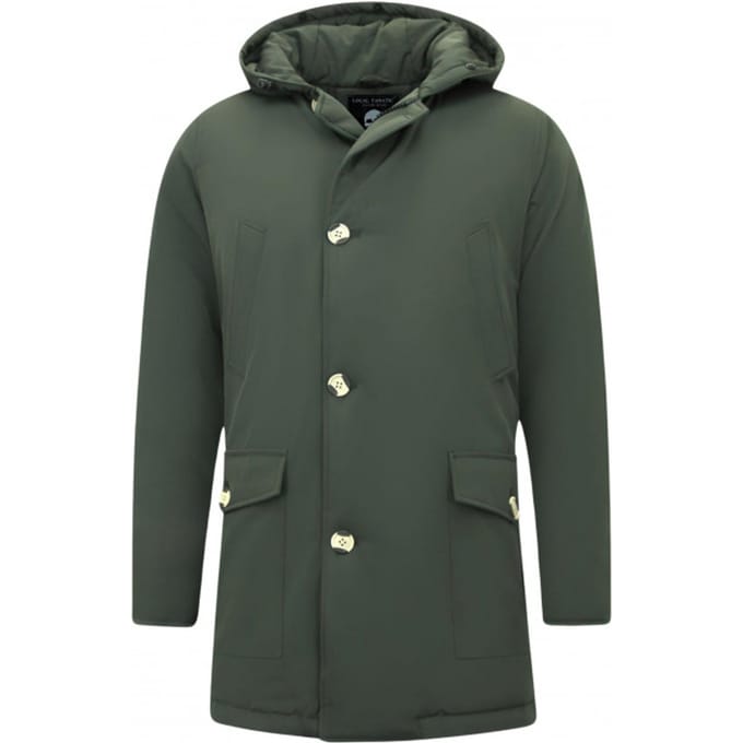 Lange Winterjas Heren - Parka Heren - 7101 - Groene Jas