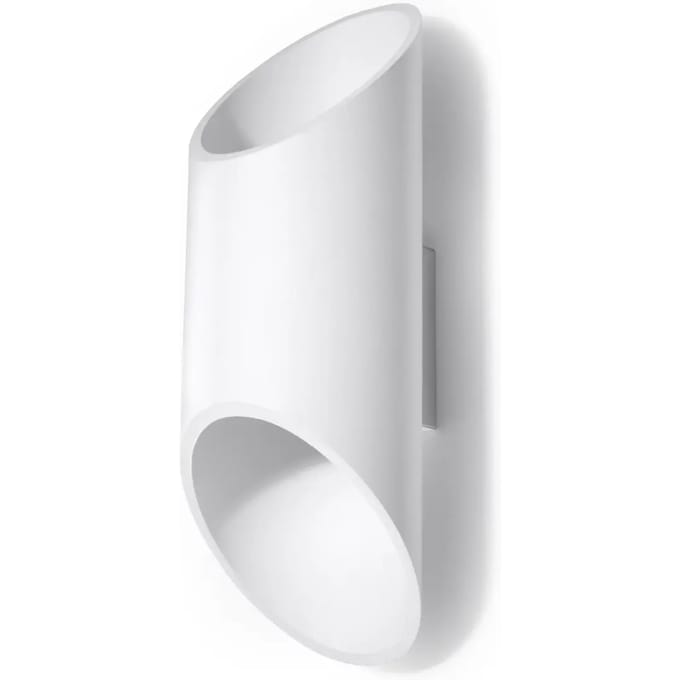 Wandlamp PENNE 30 slanke buis met licht naar boven en beneden - Sollux Lighting - IP20 - Wit aluminium behuizing - 10 x 12 x 30 cm - 1 x G9 LED, exclusief lichtbron - Max. 8 W - Moderne wandlamp voor woonkamer, slaapkamer en eetkamer