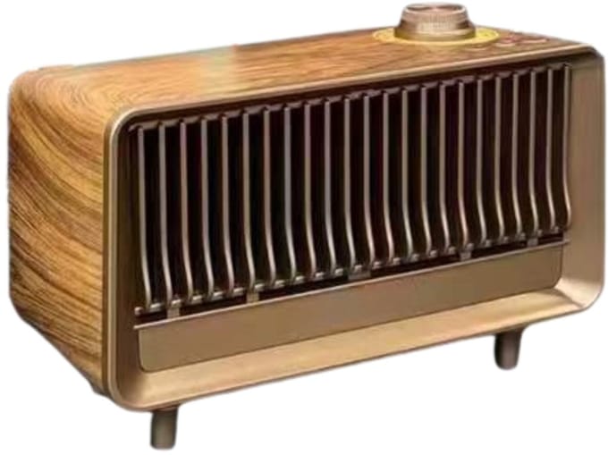 Retro Bluetooth Speaker met FM Radio - 10W Stereo - Bluetooth 5.4 - TWS - USB - TF - AUX - Houtlook
