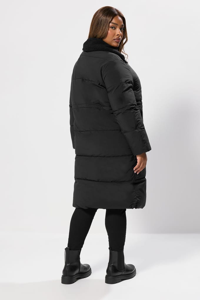Yours Zwarte Midijas Met Trechterhals Size 58-60