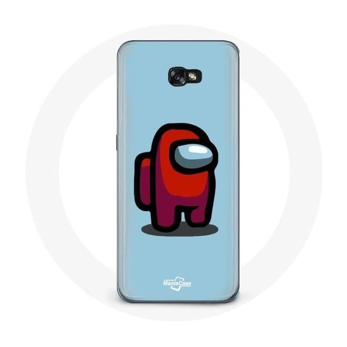 Case voor Samsung Galaxy A3 2016 Among Us videogame Blauwe achtergrond blauw