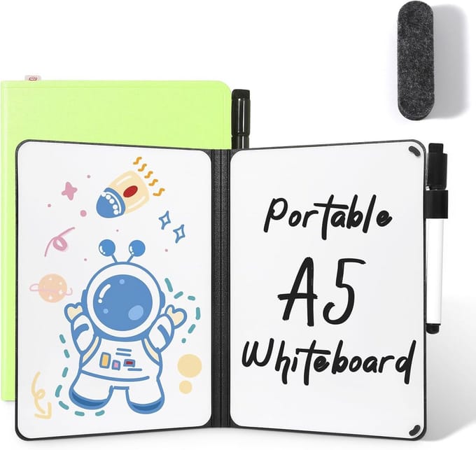 Draagbaar A5 Mini Whiteboard Groen - Dubbelzijdig Schrijven en Memoboard