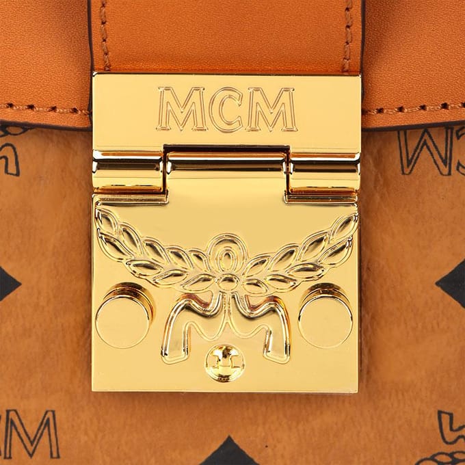 MCM 2022 Lente Zomer Monogram Gecoat Canvas Leer Schoudertas Medium Dames schoudertas Bruin Cognac MWSCSXT01CO001 Basic Set (Bag+Dust Bag) gray
