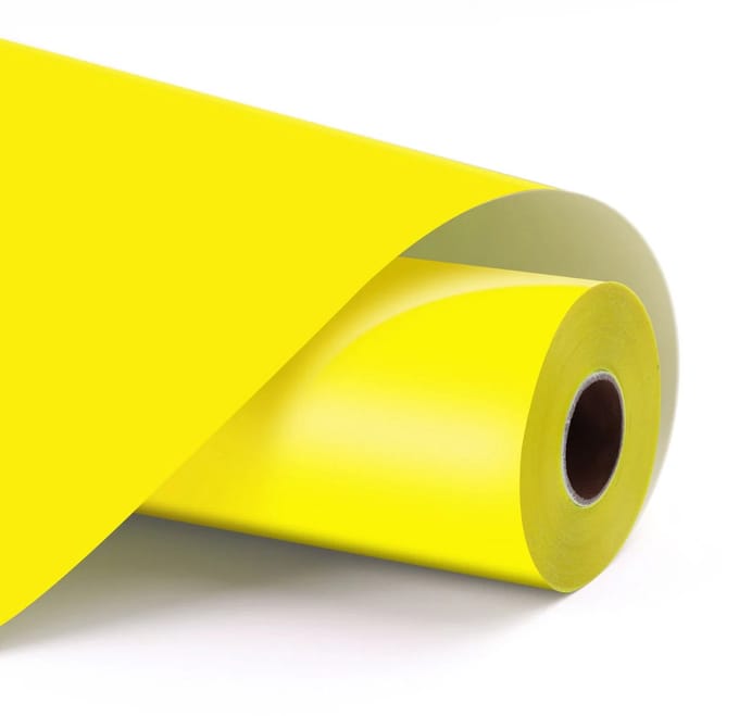 LOKLiK Permanent Adhesive Vinyl Matte - Geel - Lemon Yellow - 30.5 x 180 cm