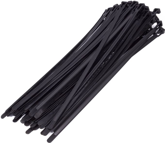 Hofftech Hersluitbare kabelbinders - 7.6 x 300 mm - Zwart - 50 stuks - Herbruikbaar en losneembaar