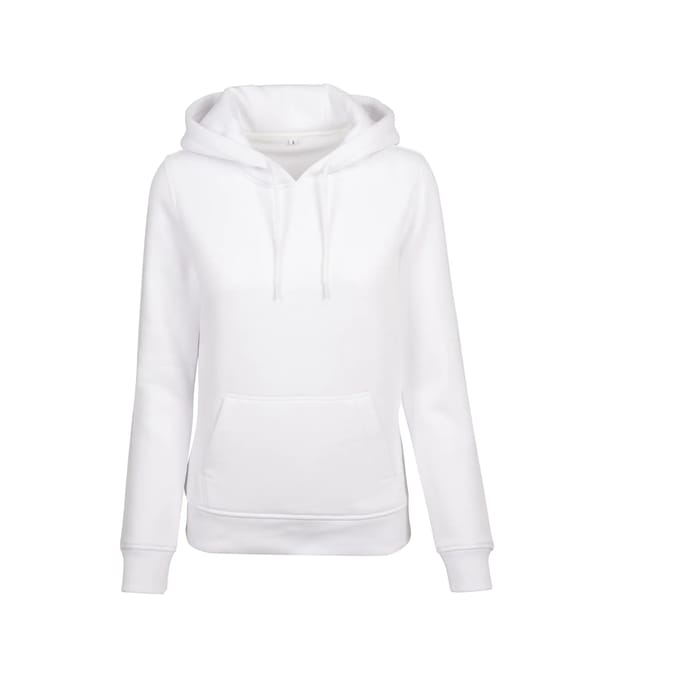 Build Your Brand - Heavy Dames Hoodie - White maat S