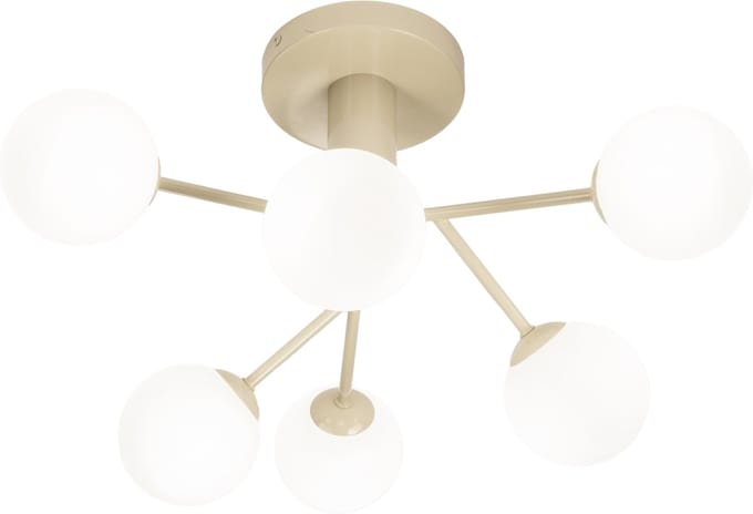 Lumidora Plafondlamp 75102 - Plafonniere - GINO - 6 Lichts - G9 - Beige - Metaal