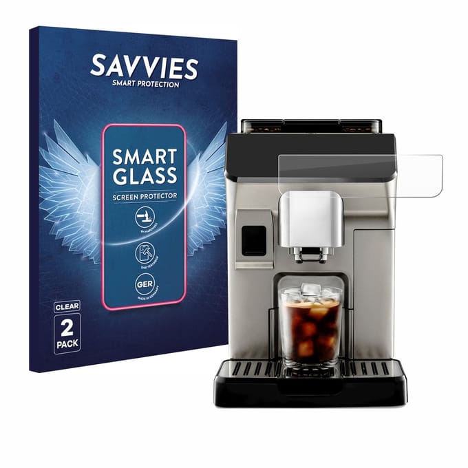 2 Stuks Savvies Screenprotector - geschikt voor DeLonghi Eletta Explore - beschermfolie glas transparant