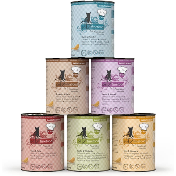 Voordeelpakket catz finefood Ragout 24 x 380 g - Mixpakket  (5 Soorten)