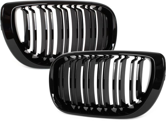 MODECAR - Autogrille - Zwart Glanzend - BMW 3 E46 FL - Dubbele Bar