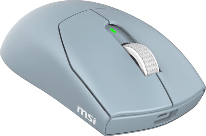MSI FORGE GM340 WIRELESS SKY – Gamingmuis – Draadloos RF - Bluetooth – Optisch – 12.000 DPI