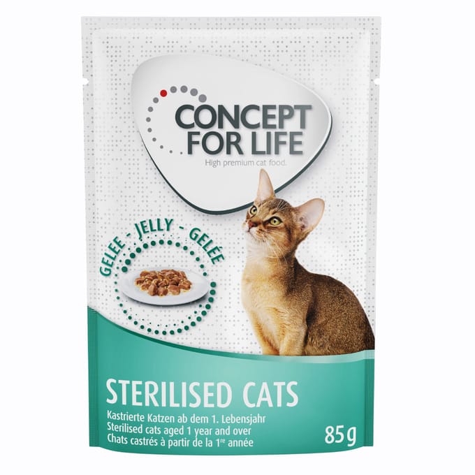 48x85g Sterilised Cats in Gelei Concept for Life Kattenvoer