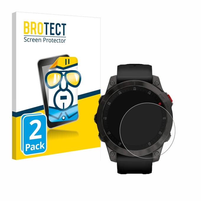 BROTECT - Screenprotector voor Garmin epix (Gen. 2) - Folie Beschermfolie transparant 2 Stuks