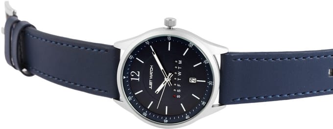 JUST WATCH Herenhorloge Echt leer Aram, mineraalglas