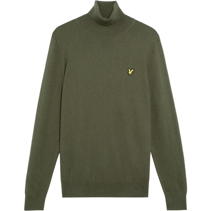 Lyle & Scott - Trui Rolkraag - Kaki - M (38)