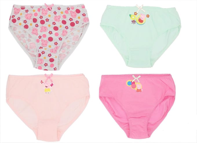 Peppa Pig / Peppa Big Onderbroek - Set van 4 - Maat 110/116