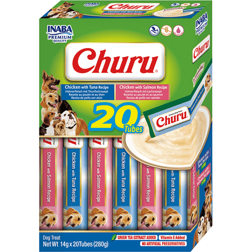 Inaba Churu Puree Multipack 20x14 g - Hondensnacks - Kip&Zeevis