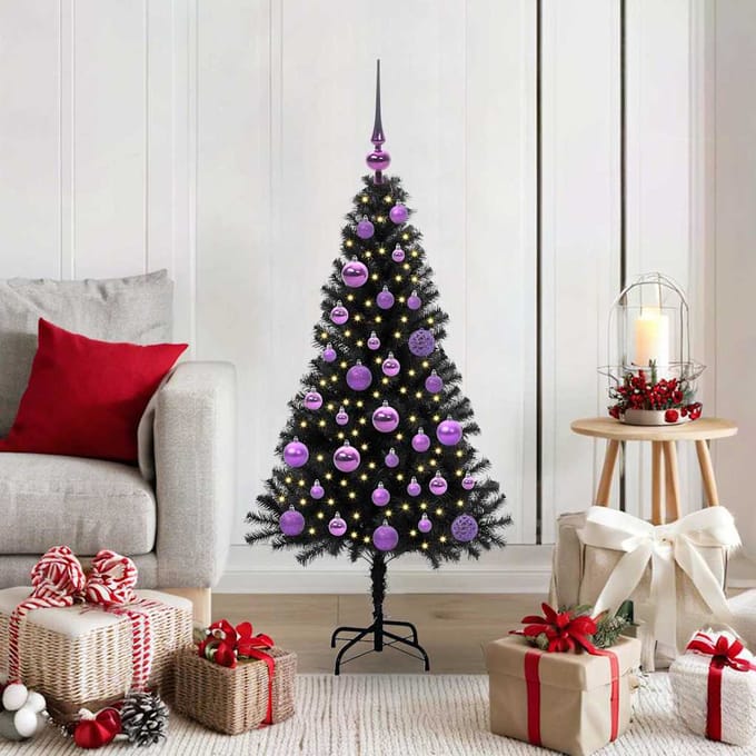 vidaXL - Kerstboom - Zwart - 120 - cm - PVC