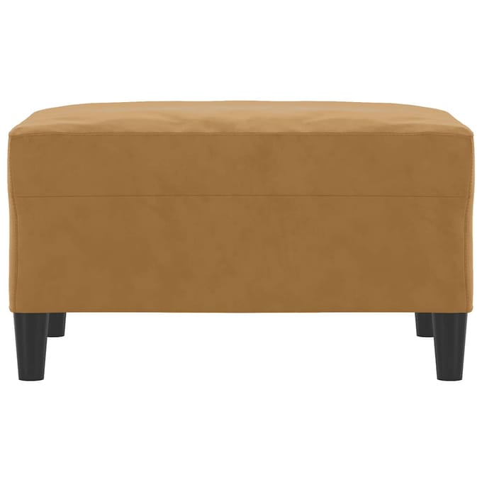 vidaXL - Voetenbank - 70x55x41 - cm - fluweel - bruin