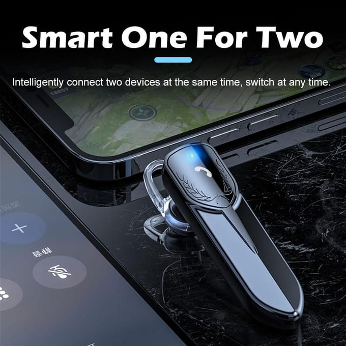Écouteurs sans fil Bluetooth 5.2, oreillettes stéréo, avec appels mains libres, réduction du bruit, lecteur micro, longue veille blanc