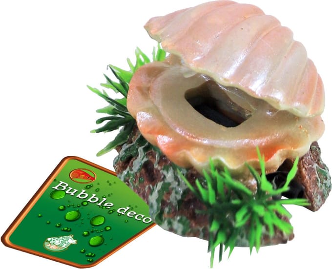 De Boon Aquarium schelp ornament met luchtuitstromer | 5,5 cm | bubbeleffect