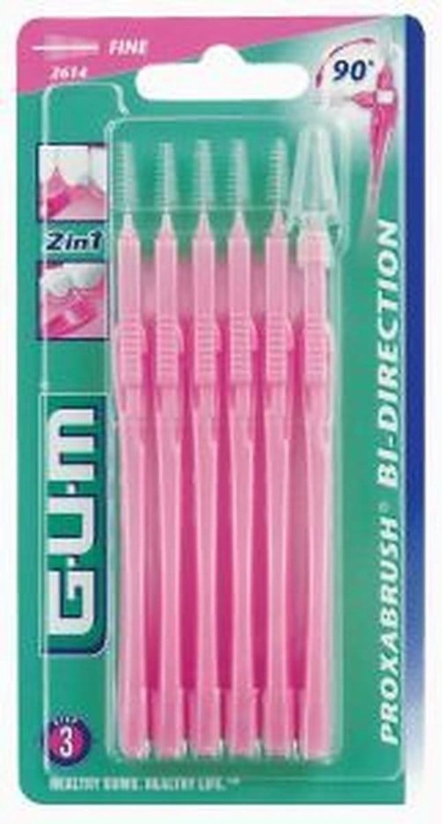 Interdentale ragers roze, 6 stuks