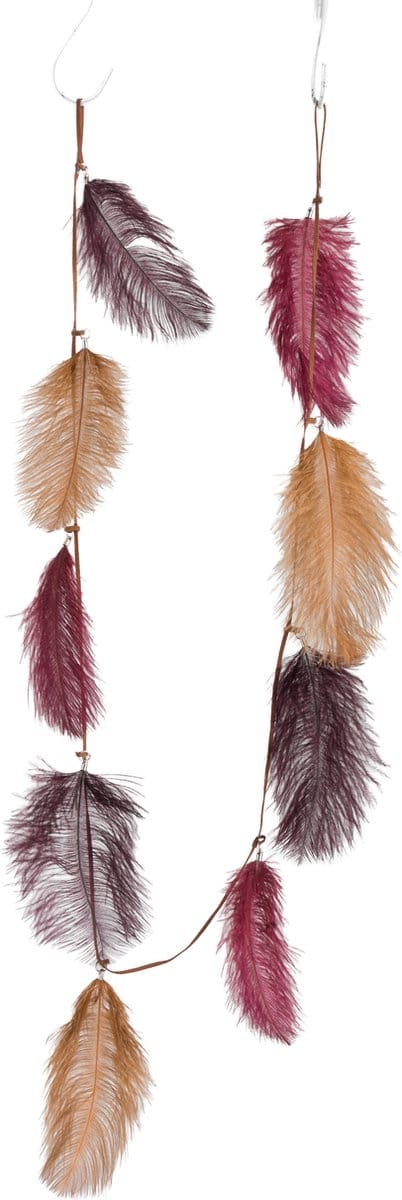 J-Line slinger Pluim - roze/bordeaux/oker