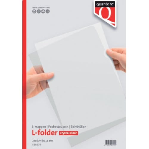 Steckmappe L-Modell Quantore A4 PP 0.18mm glatt 25 Stück