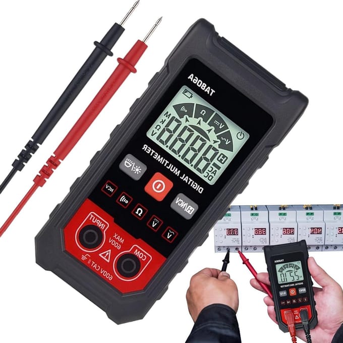 Voltmeter Multimeter - Test Meter - Elektrische Metingen - Overbelastingsbeveiliging - 11.7 cm - Zwart