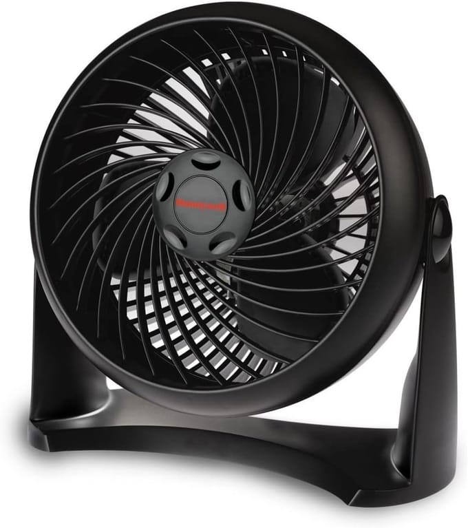 TurboForce Ventilator HT900E - Tafelventilator - Wandventilator - Stille Verkoeling - 3 Snelheden - 90° Kantelbaar - Compacte Ventilator - Zwart