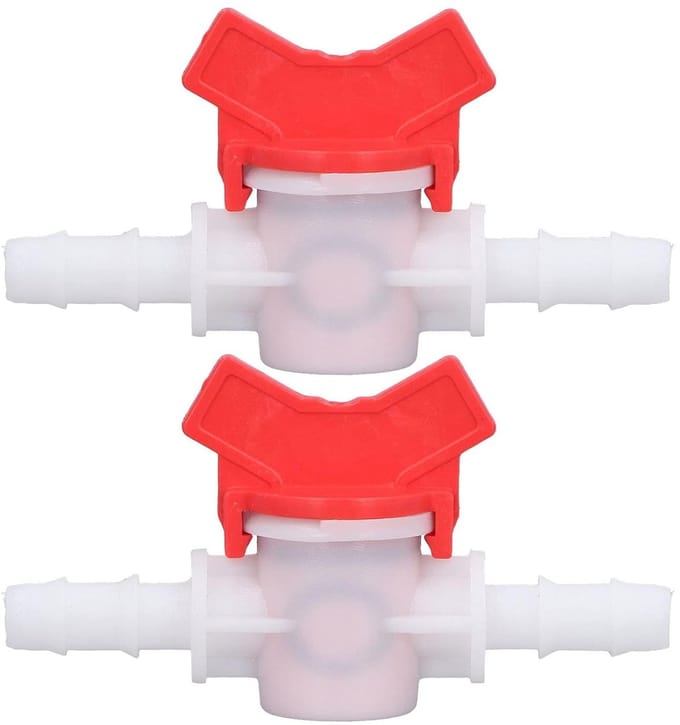 2 Stuks Plastic Waterafsluiter 10mm - Regulator en Stopkraan Accessoire Set voor Waterbeheer