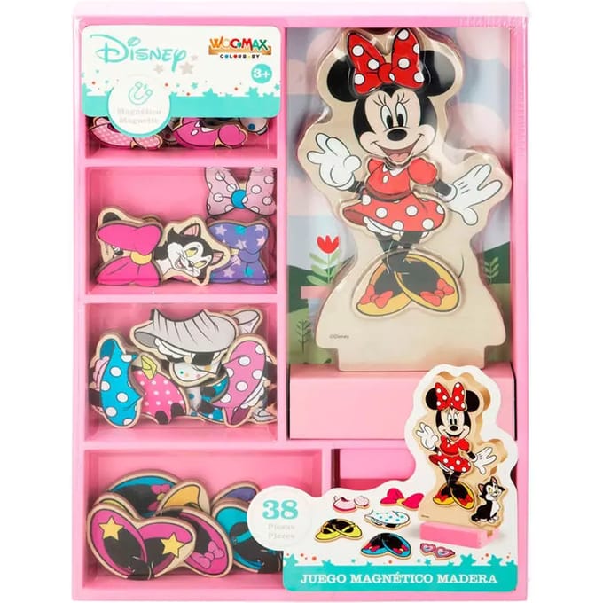 Houten Magnetisch Spelset Woomax Disney Minnie Dresses (x38)