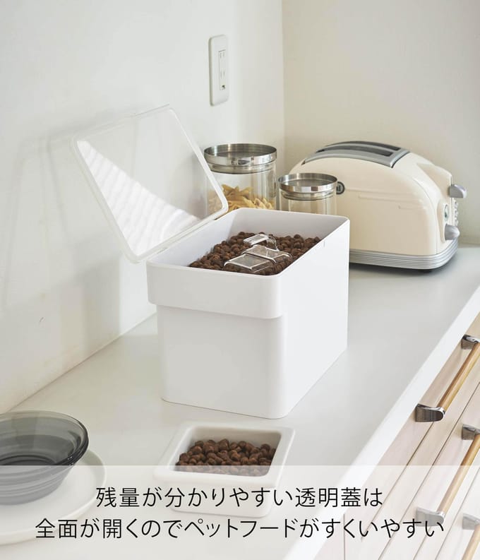 Yamazaki Huisdier Voedselcontainer - Tower - Wit