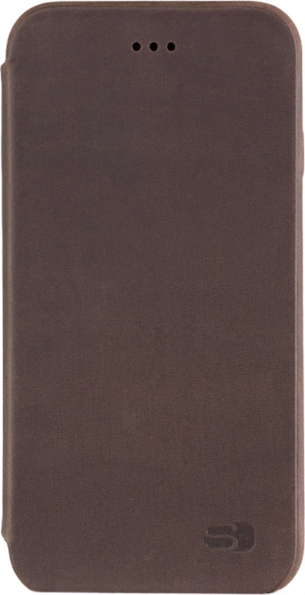 Senza Raw Apple iPhone SE (2020) Hoesje Dun Leren Book Case Bruin