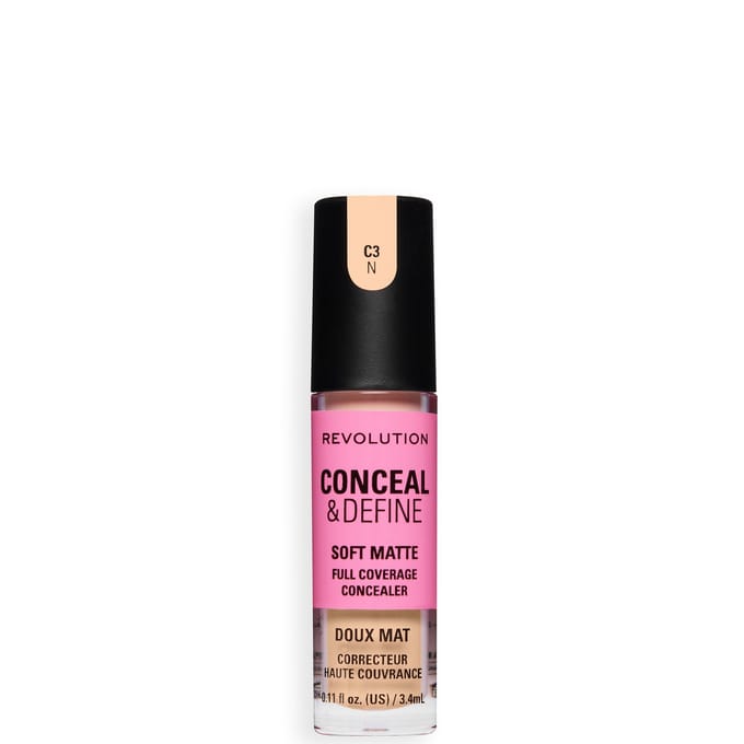 Revolution Conceal and Define Full Coverage Concealer (Various Shades) - C3N