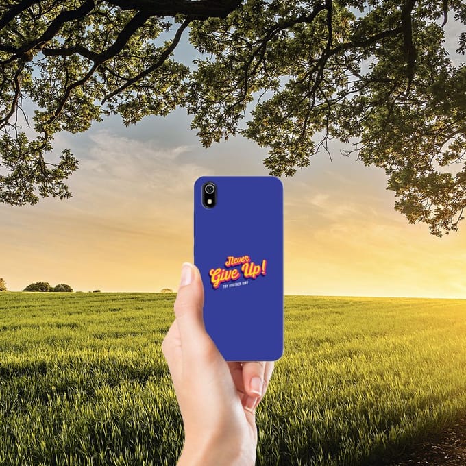 Xiaomi Redmi 7A Siliconen hoesje met naam Never Give Up