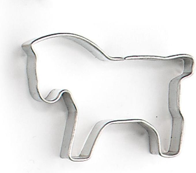 Nic Uitsteekvorm Paard 5 X 4 X 1 Cm Blank Staal