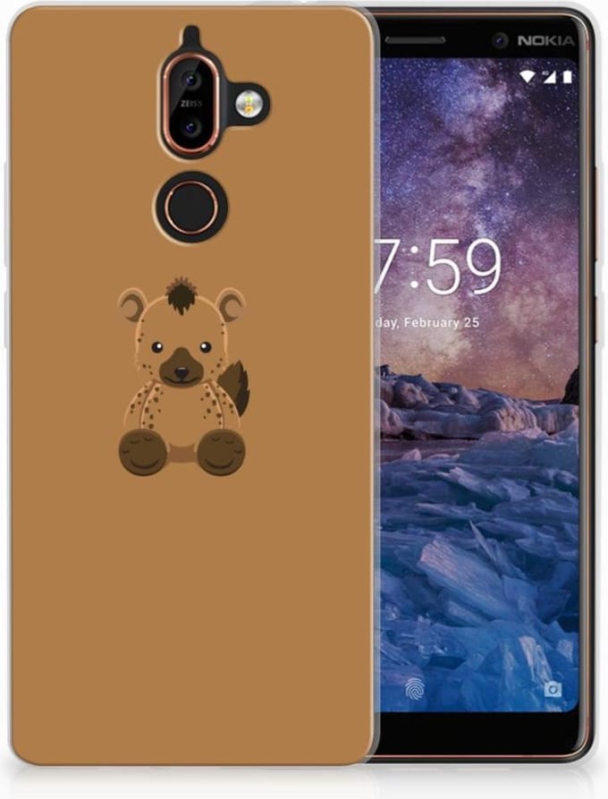 Nokia 7 Plus Telefoonhoesje met Naam Baby Hyena