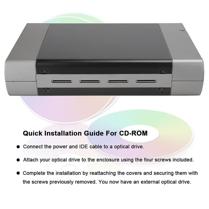 5.25 inch USB3.0 Externe Optische Drive Behuizing Harde Schijf Behuizing (Geen harde schijf inbegrepen) EU Plug gray
