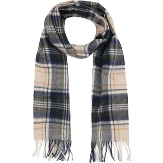 Barbour Sjaal Wolmix Tartan Beige - Maat - Heren