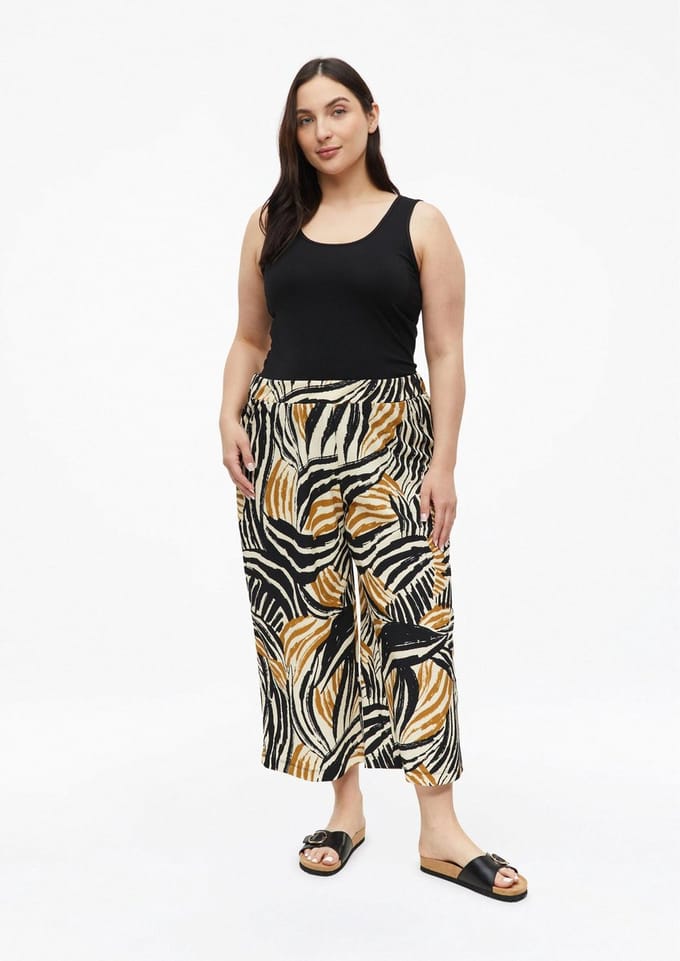 s.Oliver - female - Gestructureerde broek met elastische tailleband