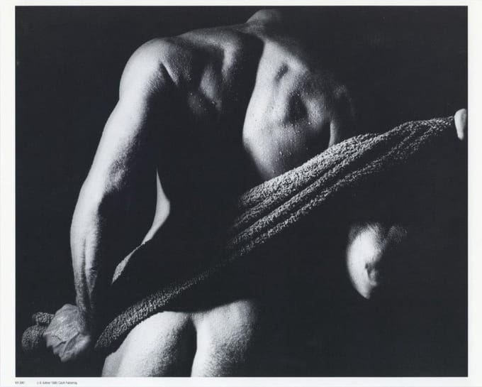 Mini zwart-wit poster - Towel - Bertram Bahner - 24x30 cm