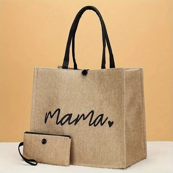 Mama Tas [shopper][jute tas][schoudertas][moederdag cadeau]