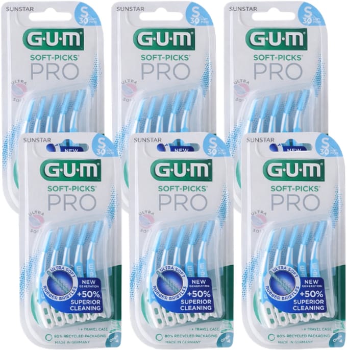 6x GUM Soft-Picks PRO - Small - 30 stuks