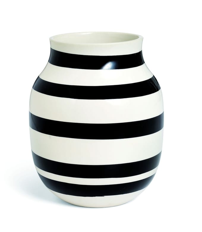 Kähler Design Omaggio Keramiek Vaas - H 20 cm - zwart