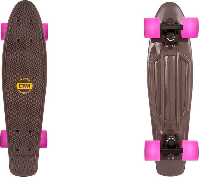 Ram - Penny board - Old school 22”- Rasperry rose - Skateboard - Mini Cruiser