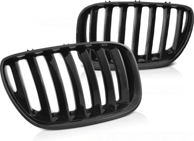 Grill BMW X5 E53 LCI 04-06 GLANZEND ZWART