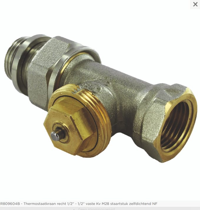 Comap R809 thermostatisch kraanlichaam recht binnendraad 1/2F.